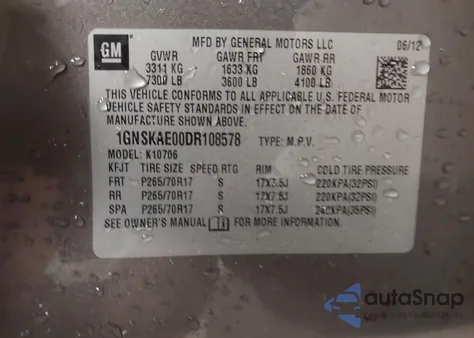 2013 Chevrolet Tahoe Ls from USA, damaged, VIN 1GNSKAE00DR108578